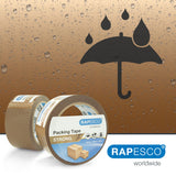 Rapesco 1743 Confección Business: 48 Rollos de Cinta de Embalaje Resistente, 50 mm x 60 m, Marrón