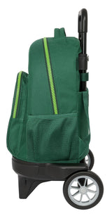 Safta REAL BETIS BALOMPIÉ - Mochila Grande con Ruedas, Compact Evolución, Extraíble, Ideal para Niños de Diferentes Edades, Cómoda y Versátil, Calidad y Resistencia, 33x22x45 cm, Color Verde