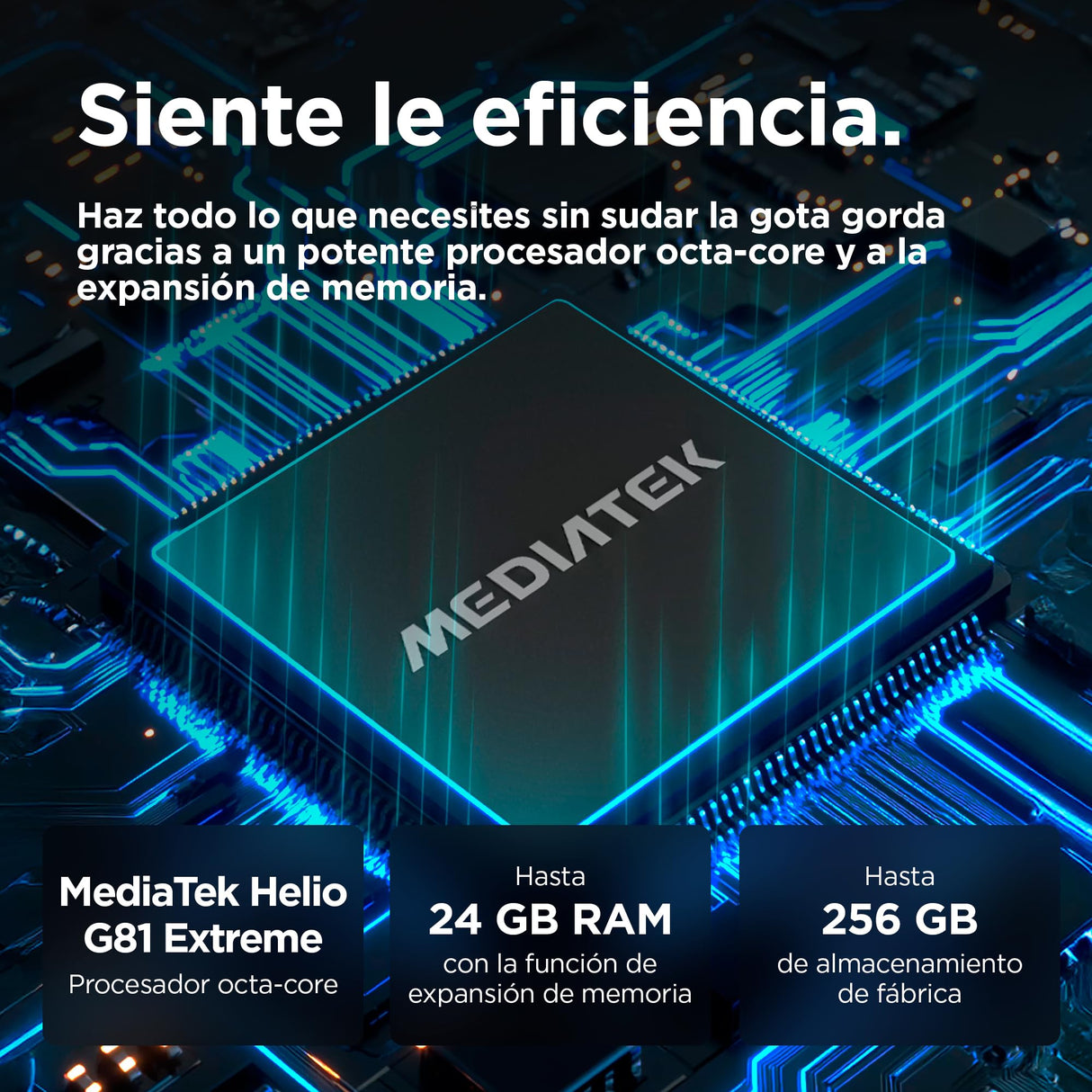 Moto g05 24GB (8G+16GB RAM Boost)/256GB Azul, España, Pantalla superbrillante de 6.67 Pulgadas, Sistema de cámaras de 50 MP, Modo Retrato con IA, Soft Luxe, Corning Gorilla Glass 3, batería 5200 mAh