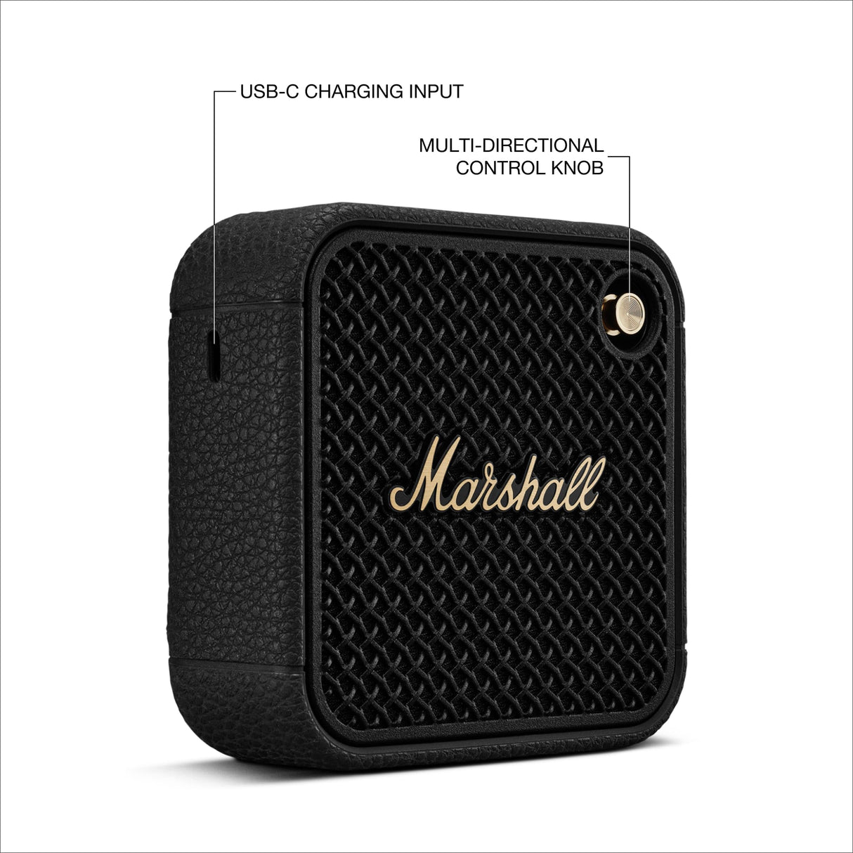 Marshall Willen II Altavoces inalámbricos Bluetooth 17 Horas de reproducción IP67 Carga rápida a Prueba de Agua - Negro y latón