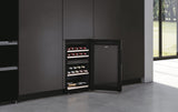 Haier Wine Bank 50 Series 7 HWS42GDAU1- Vinoteca de 42 botellas, Estantes de madera, Filtro Anti-UV, Filtro de carbón, Refrigeración por Compresor, Display Digital, Iluminación LED, Silenciosa 37 dbA