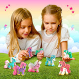 CRAZE Magic PONYS Caja Completa 24 Figuras de Ponys, Colección Completa de Juguetes de Ponis, con Efectos Especiales