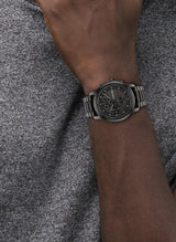 Calvin Klein Reloj Analógico de Cuarzo Multifunción para Hombre Colección Ambition con Correa de Acero Inoxidable Negra - 25200209