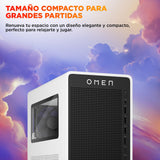 HP Ordenador sobremesa Gaming OMEN 16L (Procesador Intel Core Ultra 5 225F, 32GB RAM, 1TB SSD, Nvidia GeForce RTX 5060 8GB, Freedos) Blanco
