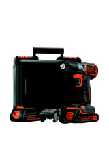 Black+Decker ASD184KB Autosense - Taladradora inalámbrica (18 V, 2 baterías de iones de litio de 1,5 Ah, con cargador y maletín)