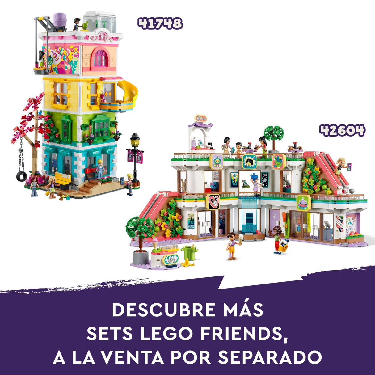 LEGO Friends Centro Comercial de Heartlake City Juguete de Casa de Muñecas apra el Juego de Rol, Maqueta de Construcción con Mini Muñecos de Personajes, Regalo para Niñas y Niños de 8 Años o Más 42604