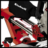 Einhell Ingletadora telescópica dual TE-SM 2534 Dual (1800 W, hoja de sierra Ø 250 mm, ancho de corte 310 mm, arranque suave, cabezal de sierra basculante, láser, luz LED)