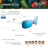 Maui Jim Akau Gafas, Crystal Matte, 62/13/136 Unisex Adulto