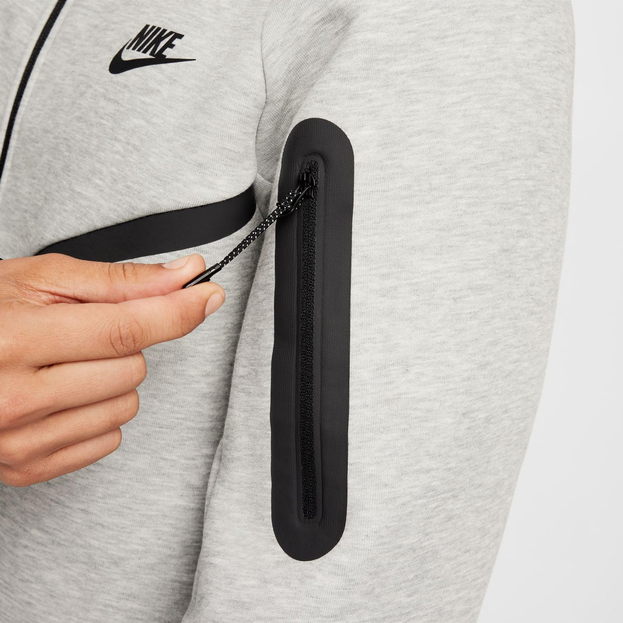 Nike Tech Sudadera con Capucha Windrunner con Cremallera Completa - Hombre, Dk Grey Heather/Black, HV0949-063, L