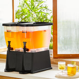 VEVOR Dispensador de Bebidas de 11 Litros para Fiestas, Dispensador de Jugo de Plástico con Tapa de Soporte, Dispensador de Agua de Jugo de Limonada de Té Helado, para Restaurantes, 450 x 415 x 530 mm
