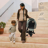 Kinderkraft JAZZ2 Triciclo 6 en 1, con función de Rueda para niños, Cochecito Plegable con Accesorios, protección UV UPF50+, de 9 Meses a 5 años, Verde