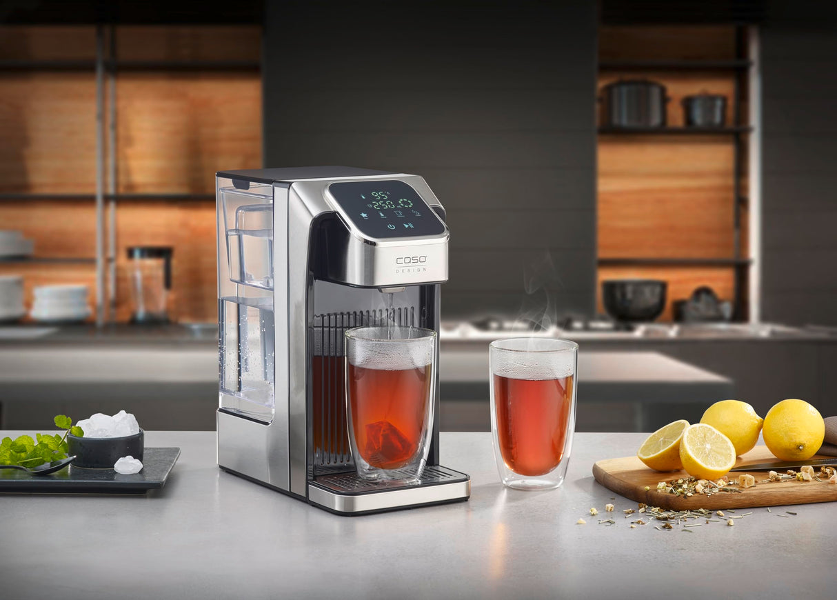 CASO HW 770 Advanced - Dispensador de agua caliente en segundos, 13 niveles de temperatura (40-100 °C), función de memoria, ahorra hasta un 50% de energía en comparación con los hervidores de agua,
