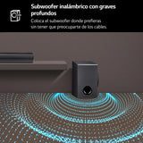 LG SQC4R - Barra de Sonido Inteligente, 220W, 2.1 Canales, Sonido Envolvente Dolby Digital con Bajos Potentes, Amplia Conectividad, HDMI, Bluetooth, USB, Entrada Óptica y App Android/iOS, color Negro