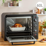Moulinex Optimo OX495810 - Horno de Convección 60 L, 6 Modos de Cocción, Termostato hasta 240 y Temporizador hasta 120 Minutos, Bandeja de Horneado y Rejillas Reversibles, Diseño Compacto