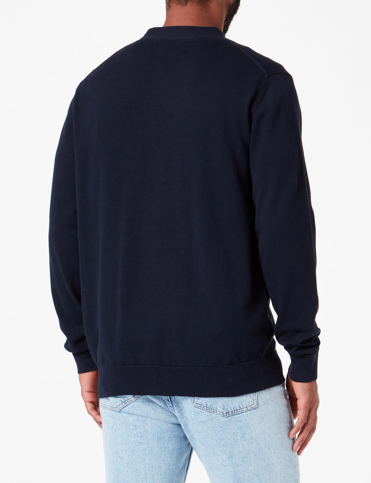 GANT Cárdigan clásico de algodón en V Suéter, Noche Azul, L para Hombre