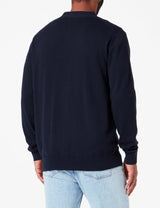 GANT Cárdigan clásico de algodón en V Suéter, Noche Azul, L para Hombre