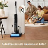 Dreame H12 Dual 4 en 1 Aspirador sin Cable, Aspirador Seco y Húmedo, Autolimpieza en un Solo Paso con Secado mediante Aire Caliente, Limpieza de Borde a Borde, App Limpieza Inteligente