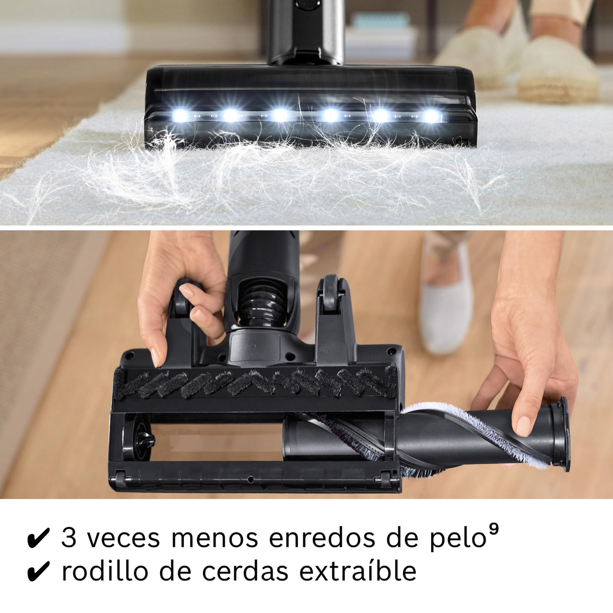 Bosch, Aspirador sin Cable Unlimited 9, batería de 3,0 Ah, tecnología MicroClean, depósito de Polvo de fácil Vaciado, Luces LED, Verde, BBS921TBA