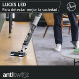 Hoover Aspiradora Escoba Sin Cable Potente con Corner Genie™ para Limpiar Todos los rincones, Cepillo Anti-Enredos, Luces LED, 2 Baterías [HFX]
