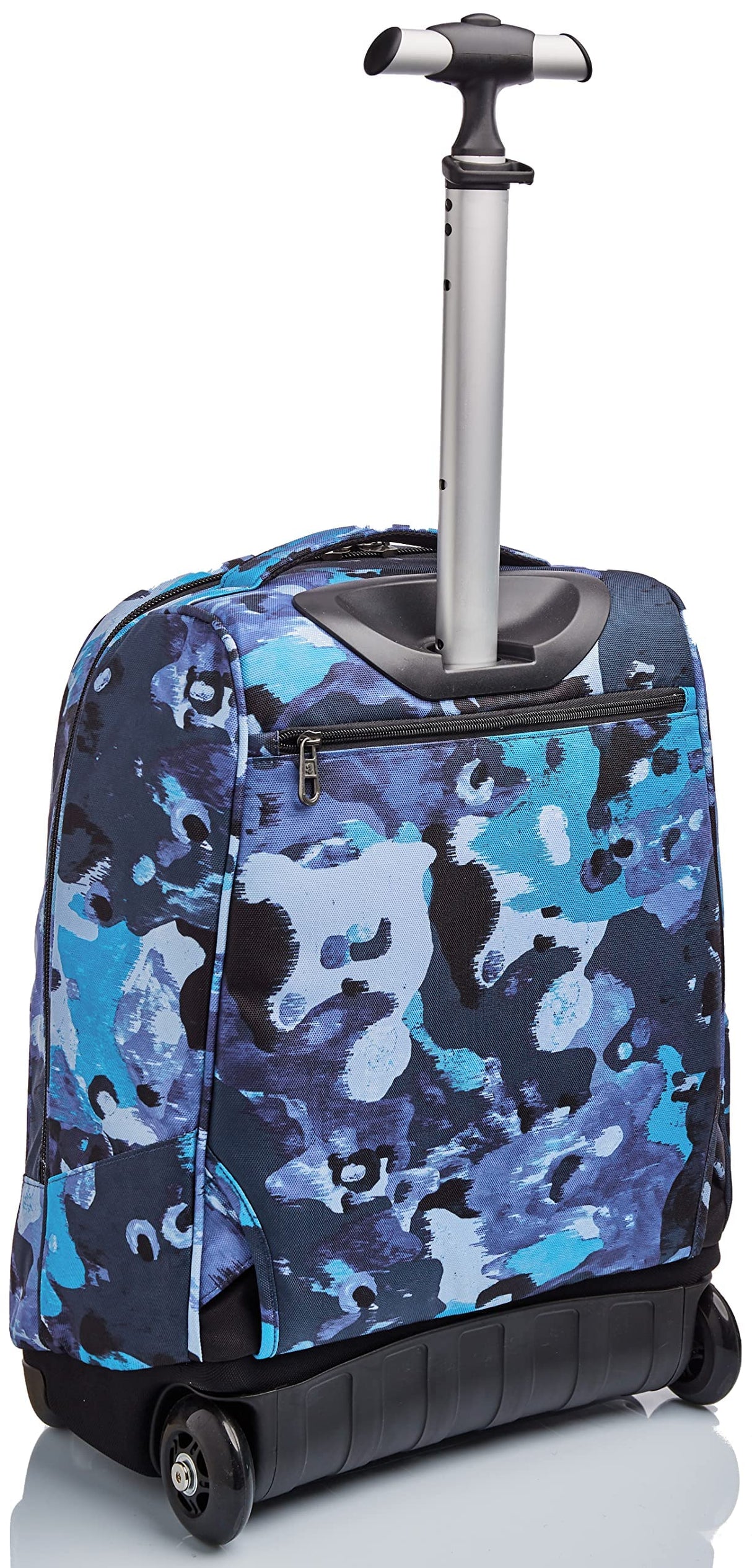 Invicta Mochila con Ruedas CAMO SHADE, Azul Camuflaje - Mochila 2 en 1, Mochila Escolar con Carro, Crossover System - Bolso Escolar Niños, Niñas y Adolescentes , Unisex - Maxi Capacidad
