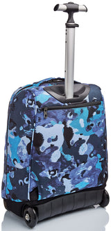 Invicta Mochila con Ruedas CAMO SHADE, Azul Camuflaje - Mochila 2 en 1, Mochila Escolar con Carro, Crossover System - Bolso Escolar Niños, Niñas y Adolescentes , Unisex - Maxi Capacidad