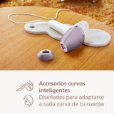Philips Depiladora Lumea IPL serie 8000 - depilación con tecnología SenseIQ, 2 accesorios para cuerpo y cara, para uso con cable (modelo BRI944/00)