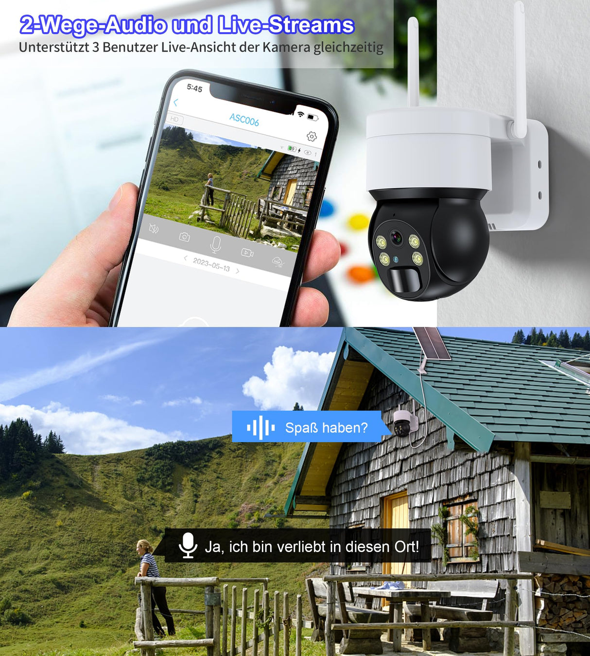 Ankway 4G/3G LTE Camara Vigilancia Exterior Bateria Solar, 2K Camara Video Vigilancia Sin Cable con Painel Solar, Visión Nocturna Colorida, Detección De Movimiento, Conversación Bidireccional, IP66