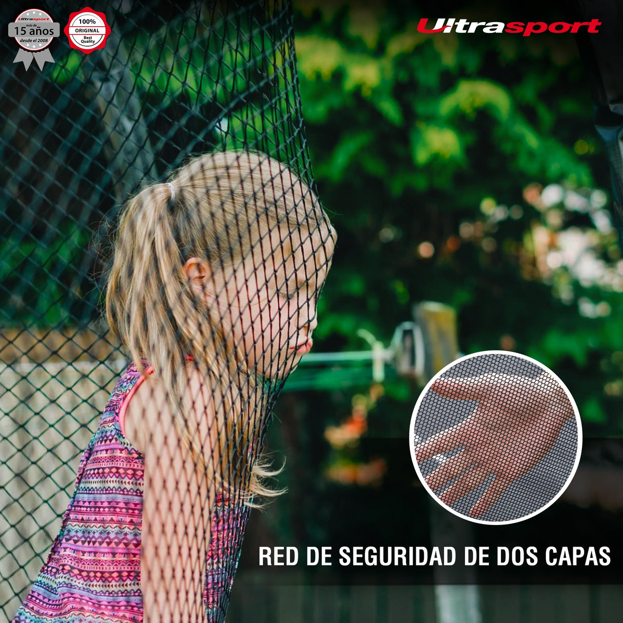 Ultrasport Cama elástica Ovalada, Unisex-Adult, Menta/Negro, Medium