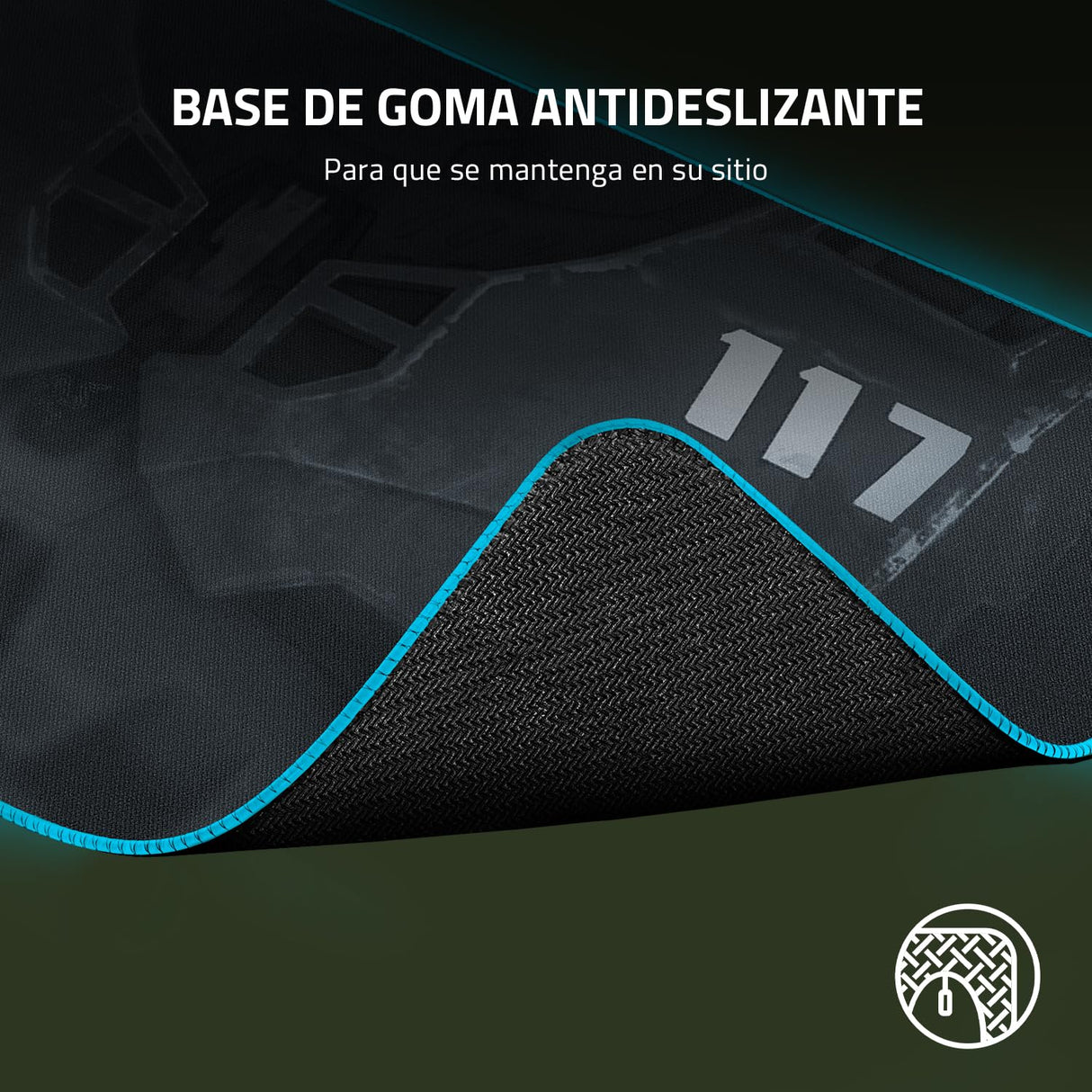 Razer Goliathus Extended Chroma Gaming Mouse Pad: iluminación RGB personalizable, material suave, control y velocidad equilibrados, base de goma antideslizante, Halo Infinite Edition