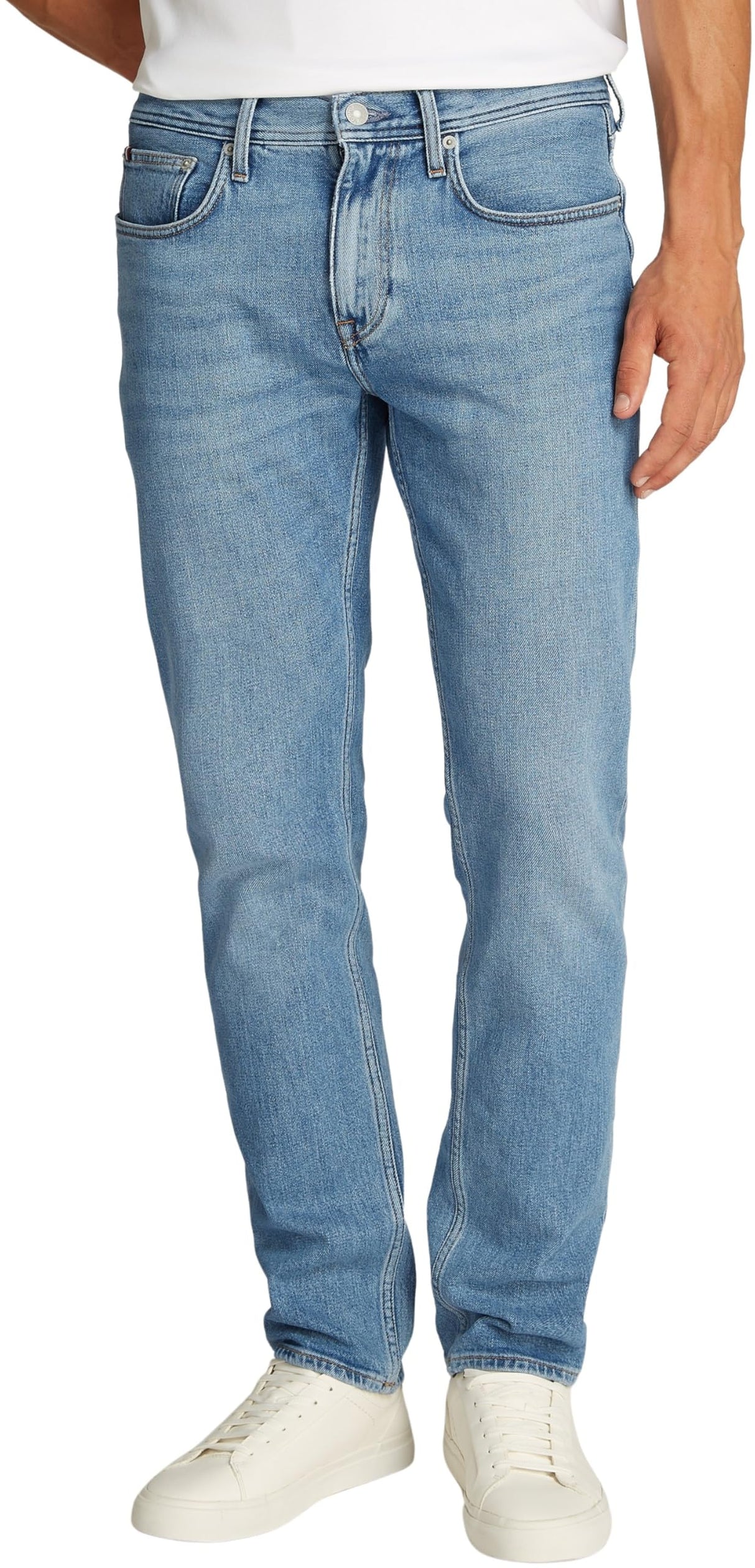 Tommy Hilfiger Vaqueros Hombre Denton Straight Leg Fit, Azul (Mesa Blue), 30W/40L