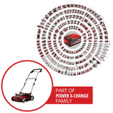 Einhell Escarificador-aireador inalámbrico GE-SC 36/35 Li-Solo Power X-Change (36 V, Ancho de Trabajo 35 cm, Motor sin carbón, Rodillo de escarificación de 16 Cuchillas, se Vende sin batería)