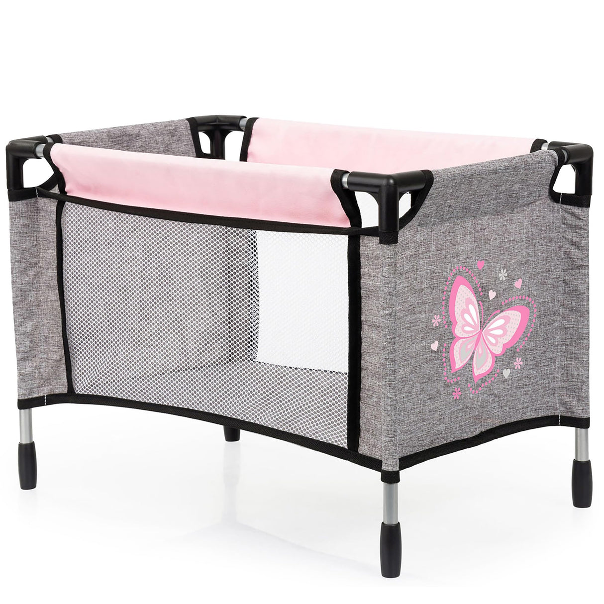 Bayer Design 17033AD Cochecito de muñeca XEO, Convertible, Regulable en Altura, Cuna de Viaje, Bolsa, Saco de Dormir, Accesorios