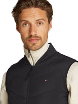 Tommy Hilfiger Chaleco Hombre Mix Quilt impermeable, Negro (Black), XXL