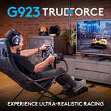 Logitech G923 Volante y Pedales de Carrera para PS5, PS4 y PC, Uk Inglés Enchufe de alimentación, Tipo G, Negro