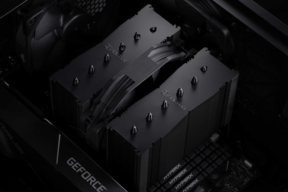 Noctua NH-D15S chromax.black, Disipador de CPU de Doble Torre con NF-A15 PWM 140 mm Ventilador (Negro)