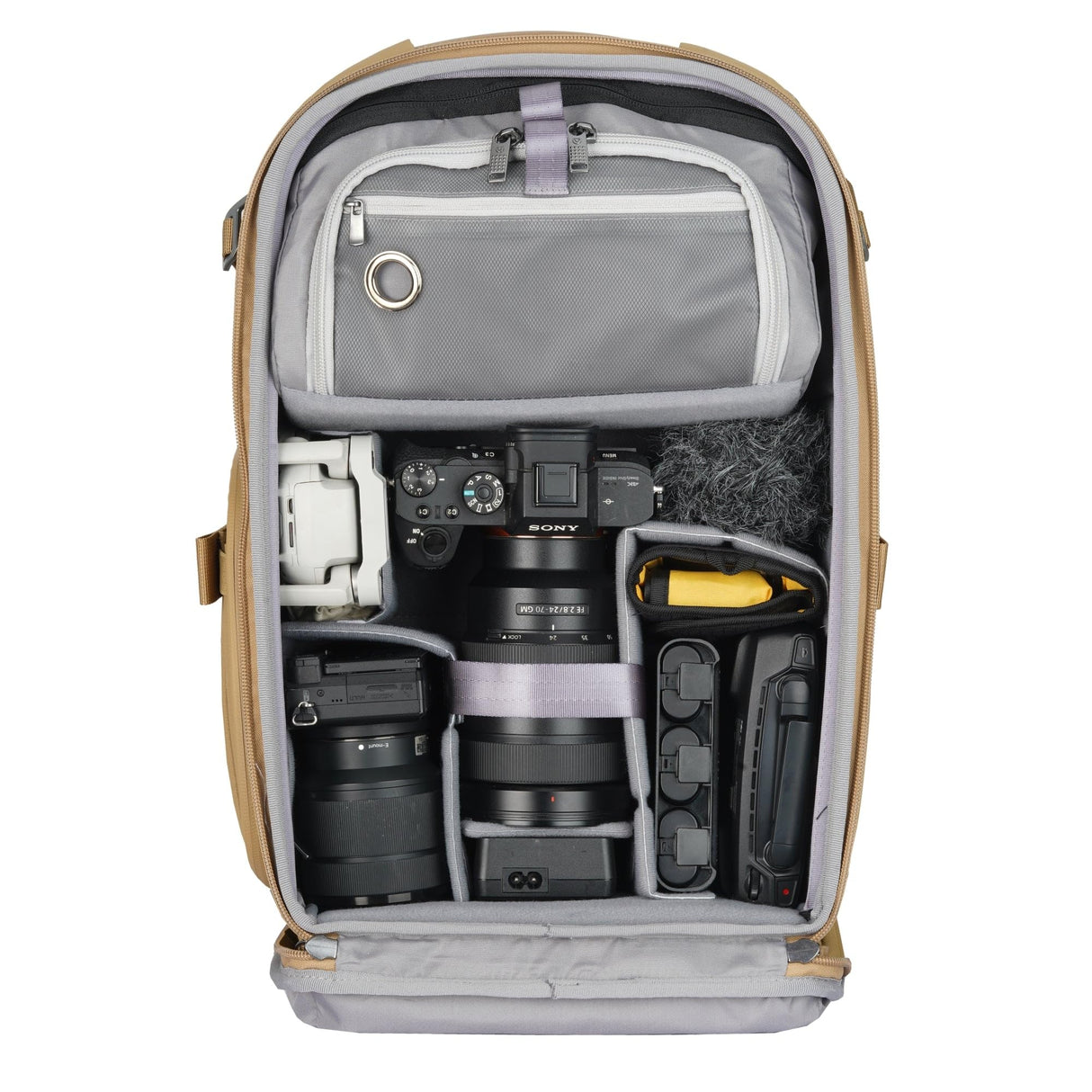 VANGUARD Veo Metro B20L BG - Mochila fotográfica para cámara objetivos y portátil de 14 pulgadas, beige