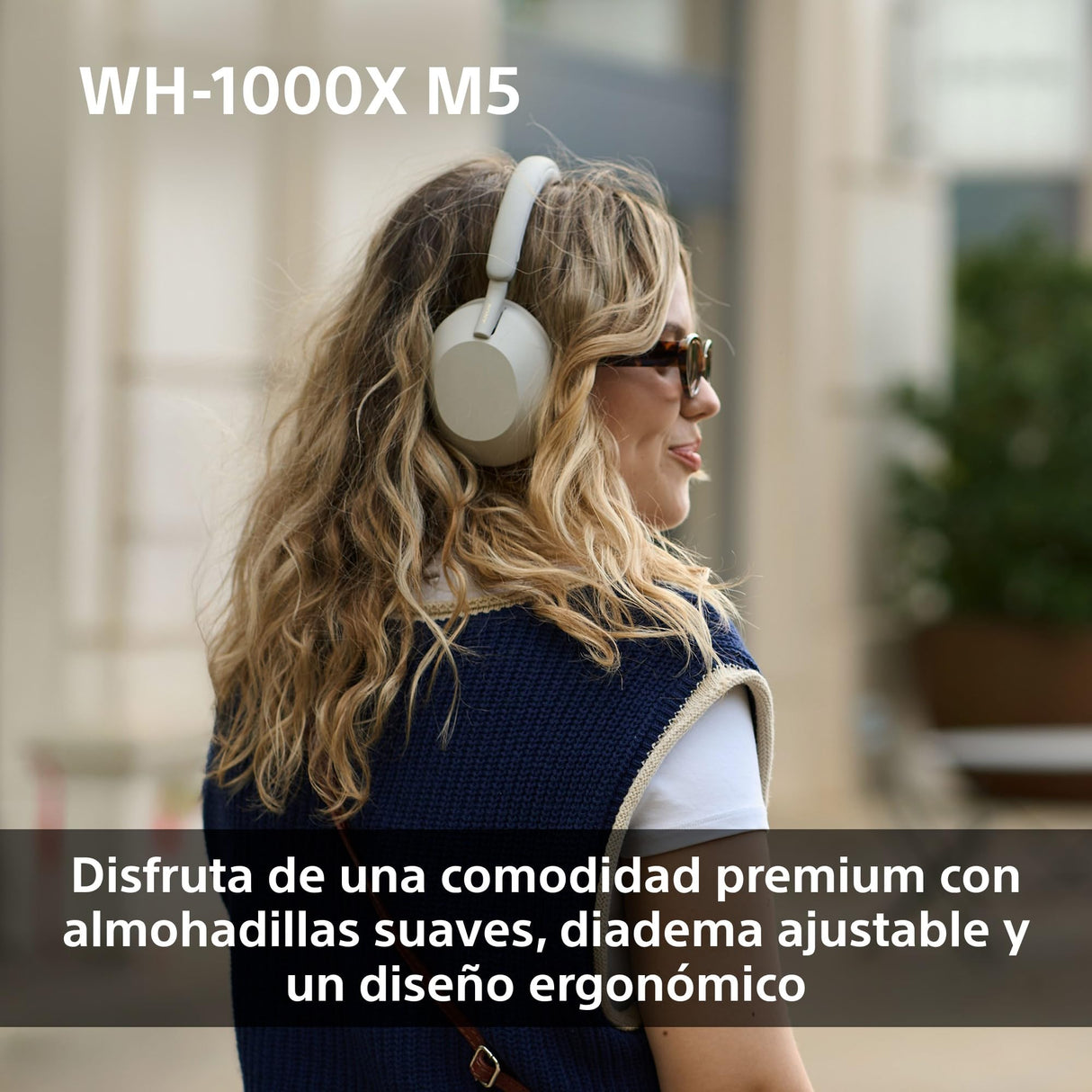 Sony WH-1000XM5 Auriculares de Diadema inalámbricos Premium con Noise Cancelling, Bluetooth, Llamadas, Hi-Res, 30 h de batería, Incluye Estuche rígido, iOS, Android - Rosa Palo