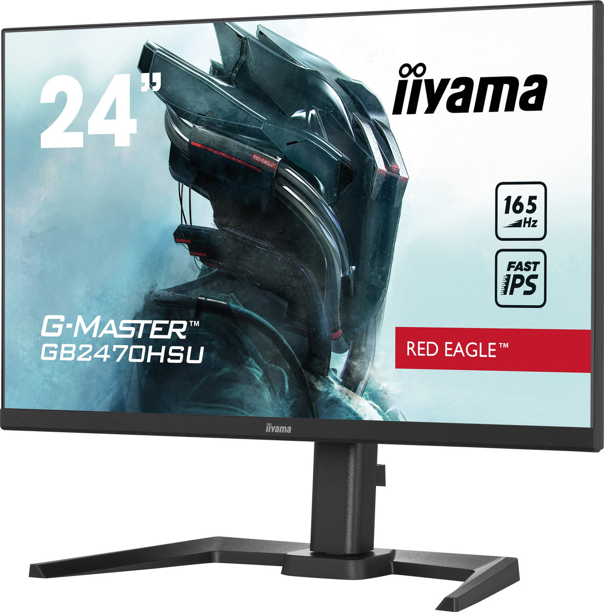 iiyama GB2470HSU-B5 24" Fast IPS Gaming, G-Master Red Eagle, FreeSync Premium, 1920x1080, 165Hz, 250cd/m², 1100:1, HDMI, DisplayPort, 0,8ms (MPRT), Altavoces, USB-HUB (2x2.0), Black Tuner