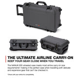 Nanuk 935 - Funda rígida Impermeable con Ruedas y Divisor Acolchado, Color Grafito