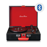 Classic Phono by Lenco TT-110 - Plato Giratorio - 33, 45 y 78 RPM - Bluetooth - transmisión por Correa - 2 Altavoces - Entrada Auxiliar, Salida RCA, 3,5 mm - Negro/Rojo