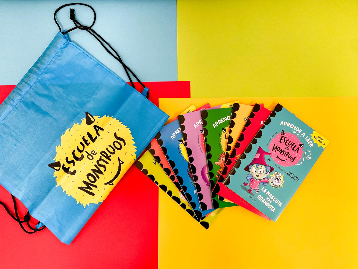 Aprender a leer en la Escuela de Monstruos - Pack con los libros 1-8 (¡incluye un regalo!): En letra MAYÚSCULA (libros para niños a partir de 5 años) (Montena)