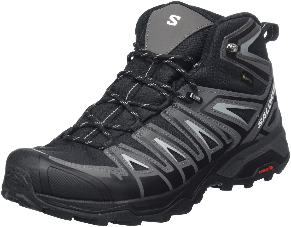 Salomon X Ultra Pioneer Mid Gore-Tex Zapatillas de Senderismo para Hombre, Cualquier clima, Sujeción del pie segura, Estabilidad y amortiguación, Black, 43 1/3