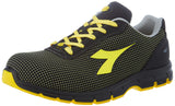 DIADORA Run Atom Low S3 SRC ESD, Zapatillas Deportivas Hombre, Black/Yellow CROMS, 41 EU