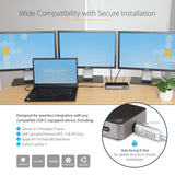StarTech.com Docking Station USB-C para 3 Monitores - Dock USB Tipo C Triple HDMI/DP de 4K - Hub Ladrón 5x USB - GbE - PD 100W - Replicador de Puertos - Compatible con Thunderbolt 3/4 (116U-USBC-DOCK)