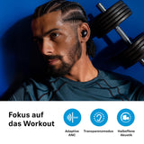 Sennheiser Momentum Sport Auriculares con Ajuste de Sonido Deportivo y ANC adaptativo, Ajuste Seguro, 24 Horas de duración de la batería - Grafito