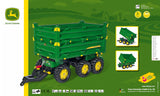 Rolly Toys 12/504/3 Rollymulti Trailer John Deere - Remolque de juguete de 3 ejes , Modelos/colores Surtidos, 1 Unidad