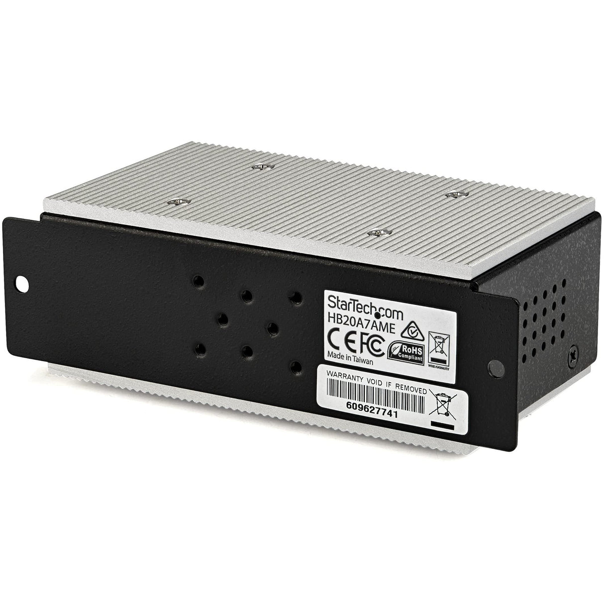 StarTech.com Hub Concentrador Ladrón USB 2.0 de 7 Puertos Industrial - Con protección de 15kV contra Descargas - de Montaje en Carril DIN