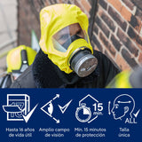 Dräger PARAT 5520 | Máscara respiratoria de Escape con Filtro CO P2 | Protección ergonómica contra Gases de Incendios, vapores y combustión | Estuche portátil