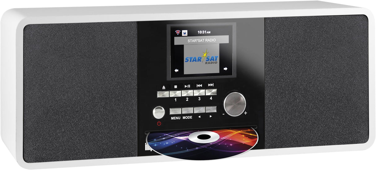 Imperial DABMAN i200 CD Digital 20W Negro, Blanco - Radio CD (Digital, DAB+,FM,UKW, Jugador, CD, 20 W, 7,62 cm (3"))