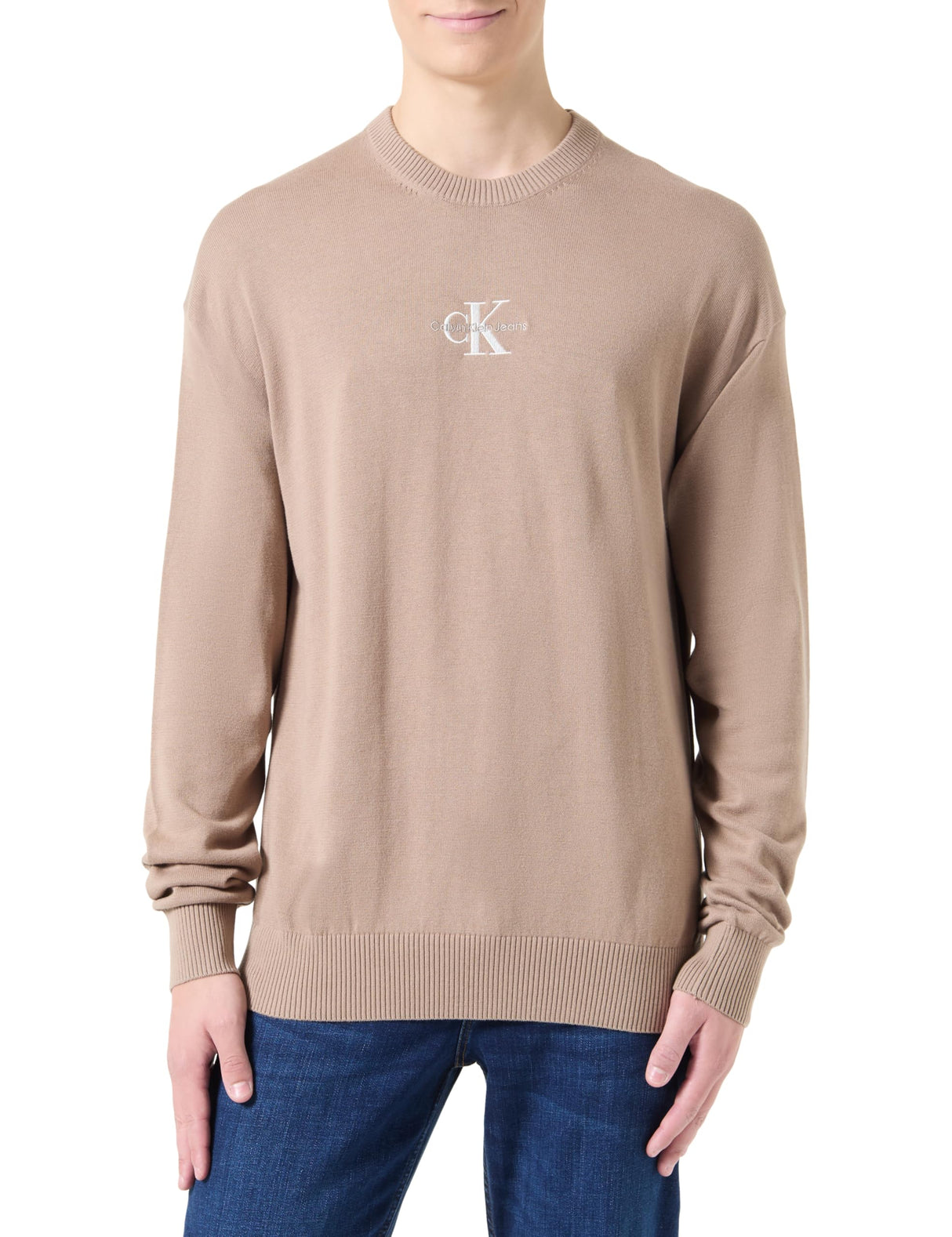 Calvin Klein Monoloj30J327404 Suéter pulóver, Taupe Gray, M para Hombre